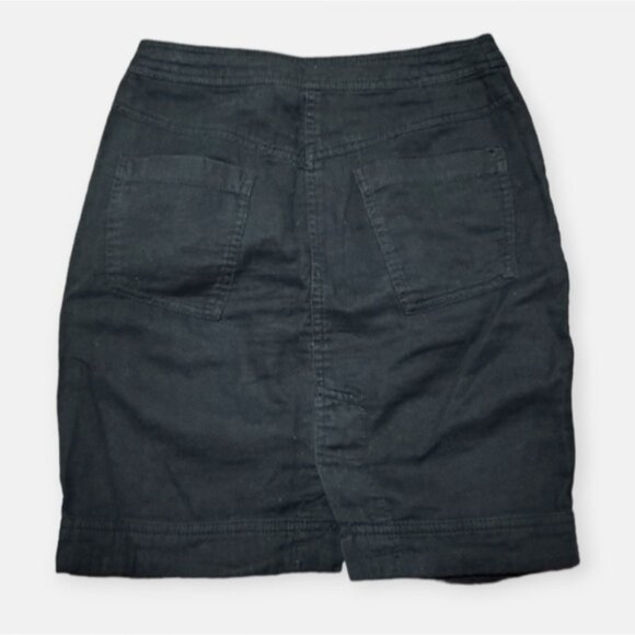 100% Linen Cotton button Down Cinched Skirt - Picture 7 of 10